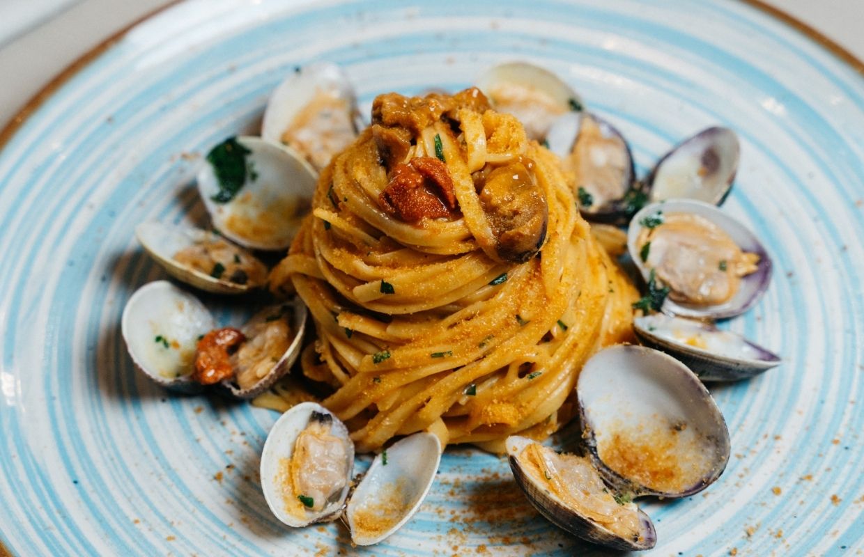 Spaghetti allo scoglio serviti da Il Cestino Milano